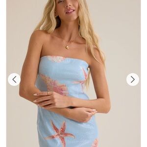 Altar'd State Light Blue Sequin Dress